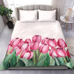 Tulips Flowers Bedding Set Gift For Your Girlfriend Boyfriend Gift For Love Gift For Friend Best Valentine Present Holiday Gift