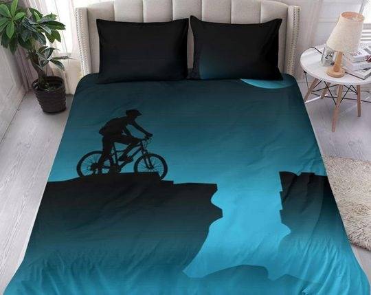 Bicycle Biker Cycologist Bedding Set Gift For Your Girlfriend Boyfriend Gift For Love Gift For Friend Best Valentine Present Holiday Gift