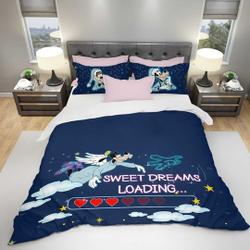 Goofy Sweet Dream Loading Blue Red White Nature Disney Bedding Set Gift For Your Girlfriend Boyfriend Gift For Love Gift For Friend Best Valentine Present Holiday Gift