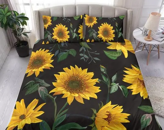 Sunflowers Bedding Set Gift For Your Girlfriend Boyfriend Gift For Love Gift For Friend Best Valentine Present Holiday Gift