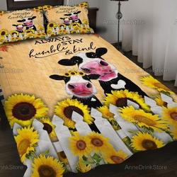 Cow Sunflower Bedding Set Gift For Your Girlfriend Boyfriend Gift For Love Gift For Friend Best Valentine Present Holiday Gift
