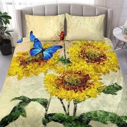 Sunflowers and Butterfly Bedding Set Gift For Your Girlfriend Boyfriend Gift For Love Gift For Friend Best Valentine Present Holiday Gift