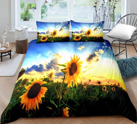 Sunflower Bedding Set Gift For Your Girlfriend Boyfriend Gift For Love Gift For Friend Best Valentine Present Holiday Gift