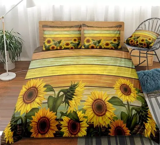 Sunflower Bedding Set Gift For Your Girlfriend Boyfriend Gift For Love Gift For Friend Best Valentine Present Holiday Gift