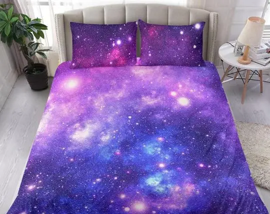 Galaxy Bedding Set Gift For Your Girlfriend Boyfriend Gift For Love Gift For Friend Best Valentine Present Holiday Gift