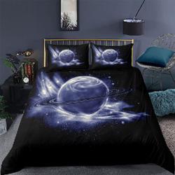 Saturn galaxy, outer space bedding Set Gift For Your Girlfriend Boyfriend Gift For Love Gift For Friend Best Valentine Present Holiday Gift