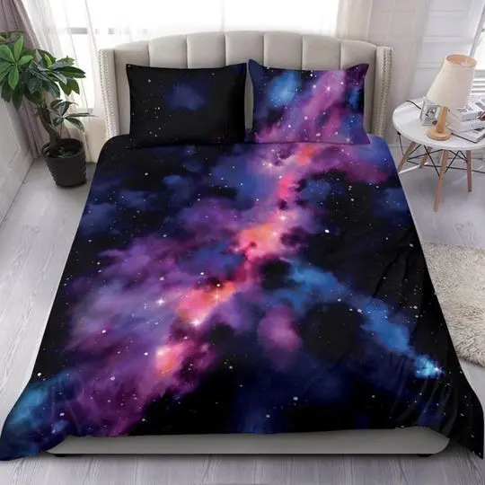Pink Galaxy bedding Set Gift For Your Girlfriend Boyfriend Gift For Love Gift For Friend Best Valentine Present Holiday Gift