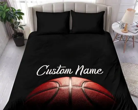 Basketball Custom Name Bedding SetsGift For Your Girlfriend Boyfriend Gift For Love Gift For Friend Best Valentine Present Holiday Gift