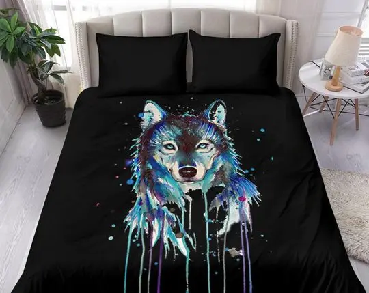 Wolf Bedding Set Gift For Your Girlfriend Boyfriend Gift For Love Gift For Friend Best Valentine Present Holiday Gift