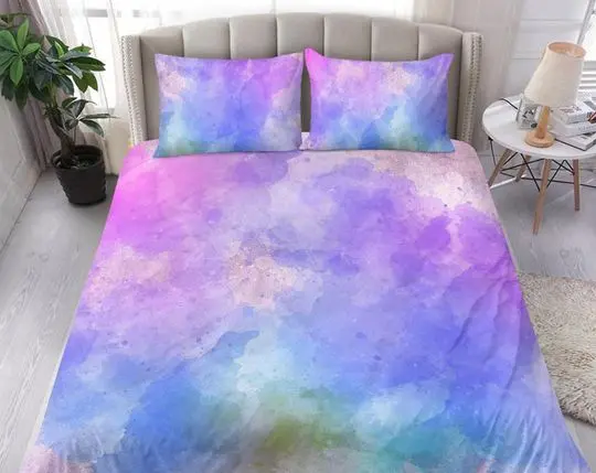 Abstract Watercolor Bedding Set Gift For Your Girlfriend Boyfriend Gift For Love Gift For Friend Best Valentine Present Holiday Gift