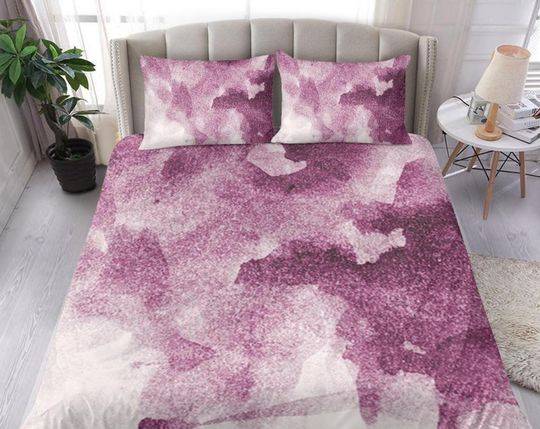 Purple Watercolor Bedding Set Gift For Your Girlfriend Boyfriend Gift For Love Gift For Friend Best Valentine Present Holiday Gift