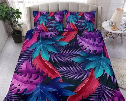 Tropical Leaves Bedding Set Gift For Your Girlfriend Boyfriend Gift For Love Gift For Friend Best Valentine Present Holiday Gift