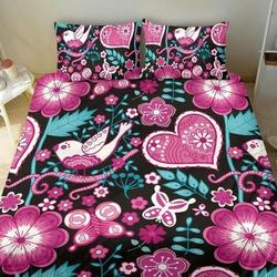 Birds and Flowers Bedding Set Gift For Your Girlfriend Boyfriend Gift For Love Gift For Friend Best Valentine Present Holiday Gift