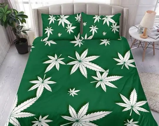 Cannabis Bedding SetBedding Set Gift For Your Girlfriend Boyfriend Gift For Love Gift For Friend Best Valentine Present Holiday Gift