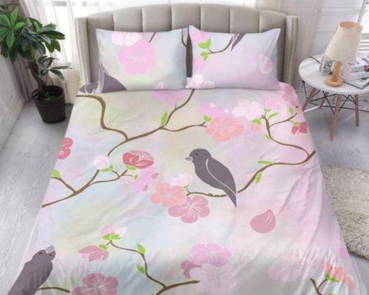 Blossom Japanese Flowers Bedding Set Gift For Your Girlfriend Boyfriend Gift For Love Gift For Friend Best Valentine Present Holiday Gift