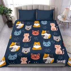 Cats Cute Bedding Set Gift For Your Girlfriend Boyfriend Gift For Love Gift For Friend Best Valentine Present Holiday Gift