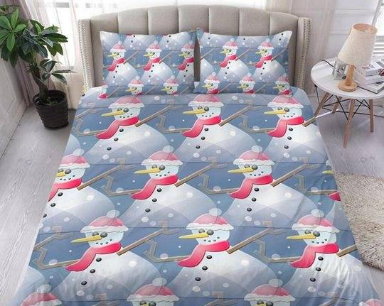 Snowman Bedding Set Gift For Your Girlfriend Boyfriend Gift For Love Gift For Friend Best Valentine Present Holiday Gift