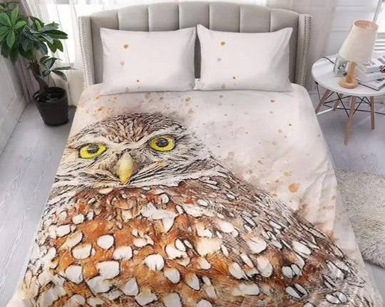 Owl Bird Bedding Set Gift For Your Girlfriend Boyfriend Gift For Love Gift For Friend Best Valentine Present Holiday Gift