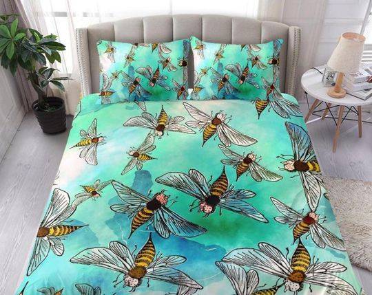 Bee Bedding Set Gift For Your Girlfriend Boyfriend Gift For Love Gift For Friend Best Valentine Present Holiday Gift