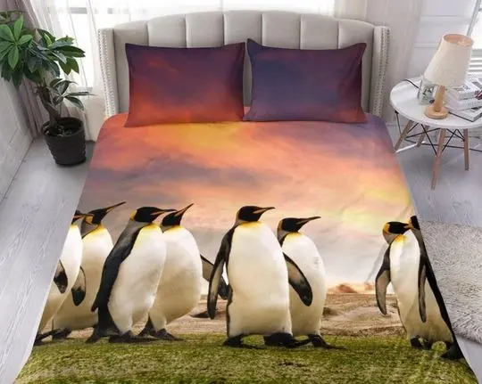 Penguins Bedding Set Gift For Your Girlfriend Boyfriend Gift For Love Gift For Friend Best Valentine Present Holiday Gift