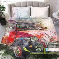 Old Car Bedding Set Gift For Your Girlfriend Boyfriend Gift For Love Gift For Friend Best Valentine Present Holiday Gift