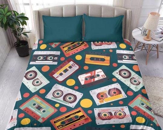 Cassette Tape Bedding Set Gift For Your Girlfriend Boyfriend Gift For Love Gift For Friend Best Valentine Present Holiday Gift