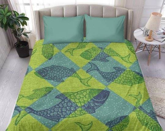 Fishes Bedding Set Gift For Your Girlfriend Boyfriend Gift For Love Gift For Friend Best Valentine Present Holiday Gift