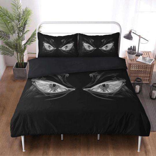 Angry Eyes Quilt Bedding Set Gift For Your Girlfriend Boyfriend Gift For Love Gift For Friend Best Valentine Present Holiday Gift