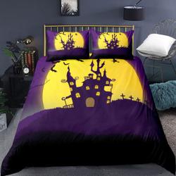 Halloween Bedding Pumpkin  Ghost Festival Themed Bedding Set Gift For Your Girlfriend Boyfriend Gift For Love Gift For Friend Best Valentine Present Holiday Gift