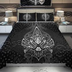 Viking Odin Raven Bed Set, Soft Comfortable BeddingGift For Your Girlfriend Boyfriend Gift For Love Gift For Friend Best Valentine Present Holiday Gift