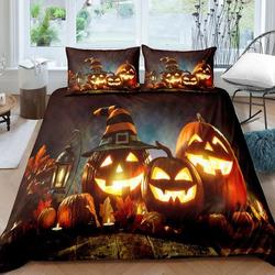Halloween Bedding Set Smiling Pumpkin Lantern CastleGift For Your Girlfriend Boyfriend Gift For Love Gift For Friend Best Valentine Present Holiday Gift