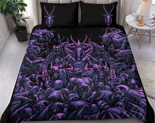 Skull Duvet Cover Queen Skeleton Beauty Pattern Bedding Set Gift For Your Girlfriend Boyfriend Gift For Love Gift For Friend Best Valentine Present Holiday Gift