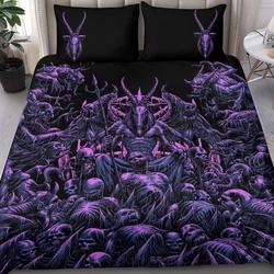 Skull Duvet Cover Queen  Skeleton Beauty Pattern Bedding Set Gift For Your Girlfriend Boyfriend Gift For Love Gift For Friend Best Valentine Present Holiday Gift
