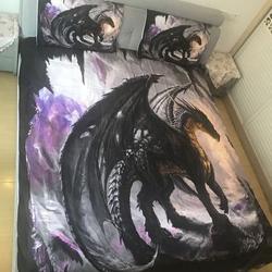3D Flying Dragon Bedding Set Mythical Print Comforter CoverGift For Your Girlfriend Boyfriend Gift For Love Gift For Friend Best Valentine Present Holiday Gift