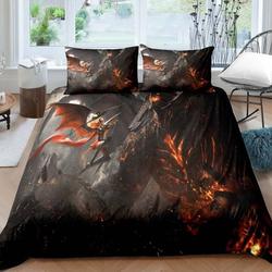 Fire Dragon Comforter Cover Magical Dinosaur Bedding Set Gift For Your Girlfriend Boyfriend Gift For Love Gift For Friend Best Valentine Present Holiday Gift