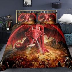 Flying Dragon Duvet Cover Set 2 Pieces Microfiber Comforter Cover Set Gift For Your Girlfriend Boyfriend Gift For Love Gift For Friend Best Valentine Present Holiday Gift