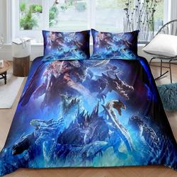 Fire Dragon Comforter Cover Magical Dinosaur Bedding Set Gift For Your Girlfriend Boyfriend Gift For Love Gift For Friend Best Valentine Present Holiday Gift