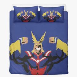 My hero academia Duvet, anime boku no hero Bedding set All MightGift For Your Girlfriend Boyfriend Gift For Love Gift For Friend Best Valentine Present Holiday Gift