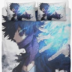 My hero academia Duvet, anime boku no hero Bedding set DabiGift For Your Girlfriend Boyfriend Gift For Love Gift For Friend Best Valentine Present Holiday Gift