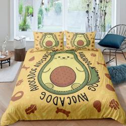 Avocado Duvet Cover Set Full Cartoon Avocado Bedding Set Gift For Your Girlfriend Boyfriend Gift For Love Gift For Friend Best Valentine Present Holiday Gift