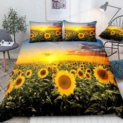 Romantic Flowers  Queen Sunflower  Bedding Set Gift For Your Girlfriend Boyfriend Gift For Love Gift For Friend Best Valentine Present Holiday Gift