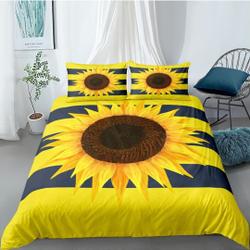 Bedding  Set Queen Yellow SunflowersGift For Your Girlfriend Boyfriend Gift For Love Gift For Friend Best Valentine Present Holiday Gift