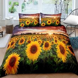 Sunflower Duvet Cover Twin Size Printed Bedding Set Gift For Your Girlfriend Boyfriend Gift For Love Gift For Friend Best Valentine Present Holiday Gift