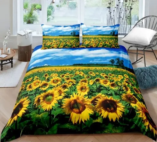 King Sunflower Bedding Set Gift For Your Girlfriend Boyfriend Gift For Love Gift For Friend Best Valentine Present Holiday Gift
