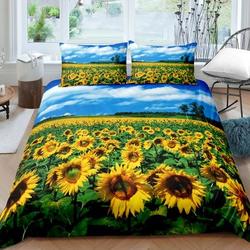 King Sunflower  Bedding Set Gift For Your Girlfriend Boyfriend Gift For Love Gift For Friend Best Valentine Present Holiday Gift