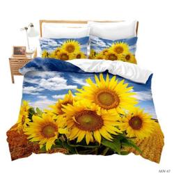 Sunflowers Duvet Cover Set, Comforter Cover Twin Set Gift For Your Girlfriend Boyfriend Gift For Love Gift For Friend Best Valentine Present Holiday Gift