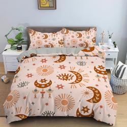 Sun and Moon Astrology Boho Bedding, Zodiac Gift Celestial Dorm BeddingGift For Your Girlfriend Boyfriend Gift For Love Gift For Friend Best Valentine Present Holiday Gift