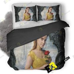 Beauty And The Beast Emma Watson Ad 3d Customize Bedding SetsGift For Your Girlfriend Boyfriend Gift For Love Gift For Friend Best Valentine Present Holiday Gift