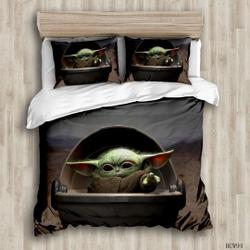 Baby Yoda Cartoon Bedding Set Gift For Your Girlfriend Boyfriend Gift For Love Gift For Friend Best Valentine Present Holiday Gift