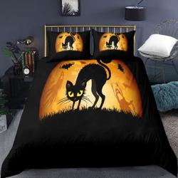 Bedding Set for Girls Gothic Spooky Cartoon Comforter Cover HalloweenGift For Your Girlfriend Boyfriend Gift For Love Gift For Friend Best Valentine Present Holiday Gift